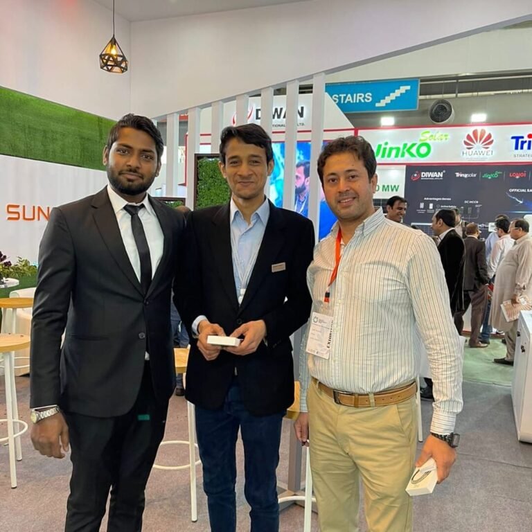 SNM Solutions team at a solar exhibition